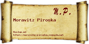 Moravitz Piroska névjegykártya