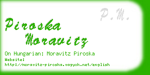 piroska moravitz business card